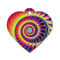 Fractal34 Dog Tag Heart (Two Sides) from ZippyPress Front