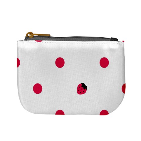 Strawberry Dots Pink Mini Coin Purse from ZippyPress Front