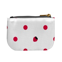 Strawberry Dots Pink Mini Coin Purse from ZippyPress Back
