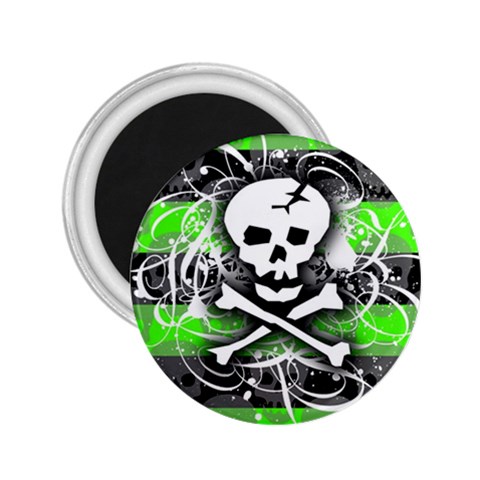 Deathrock Skull 2.25  Magnet from ZippyPress Front