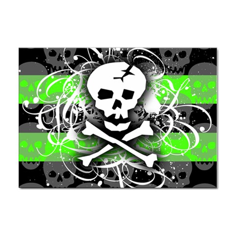Deathrock Skull Sticker A4 (100 pack) from ZippyPress Front
