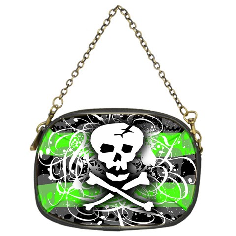 Deathrock Skull Chain Purse (One Side) from ZippyPress Front
