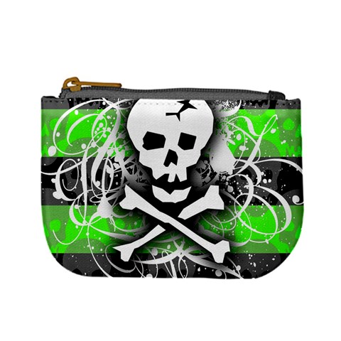 Deathrock Skull Mini Coin Purse from ZippyPress Front