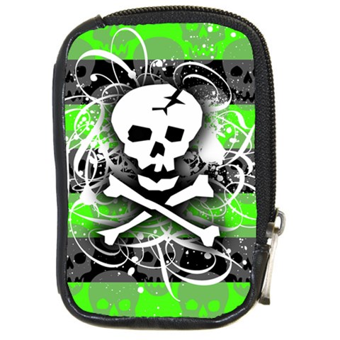 Deathrock Skull Compact Camera Leather Case from ZippyPress Front