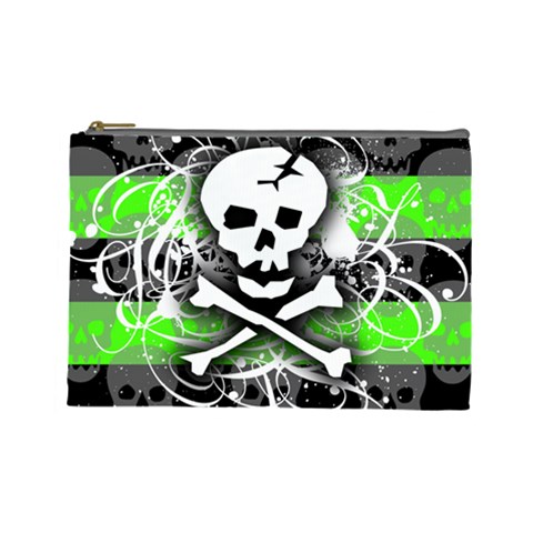 Deathrock Skull Cosmetic Bag (Large) from ZippyPress Front