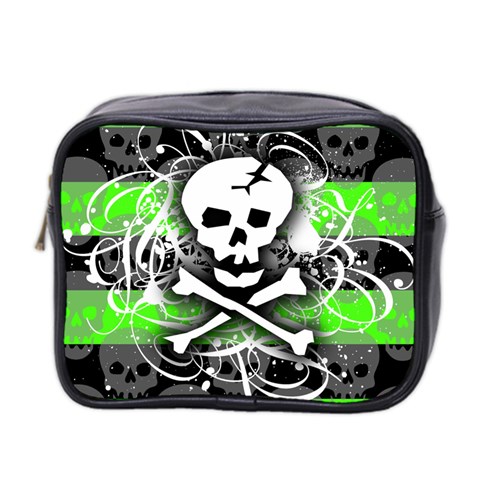 Deathrock Skull Mini Toiletries Bag (Two Sides) from ZippyPress Front