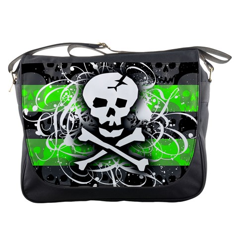 Deathrock Skull Messenger Bag from ZippyPress Front