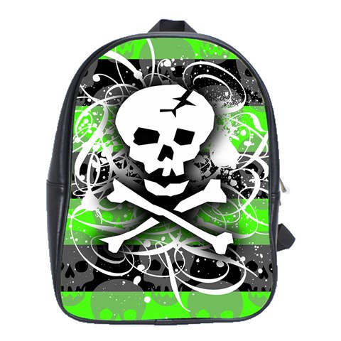Deathrock Skull School Bag (XL) from ZippyPress Front