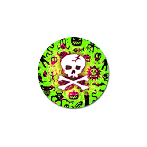 Deathrock Skull & Crossbones Golf Ball Marker (4 pack) from ZippyPress Front
