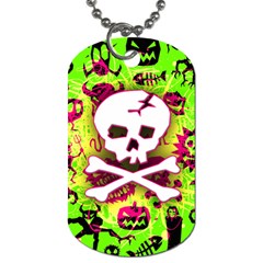 Deathrock Skull & Crossbones Dog Tag (Two Sides) from ZippyPress Front