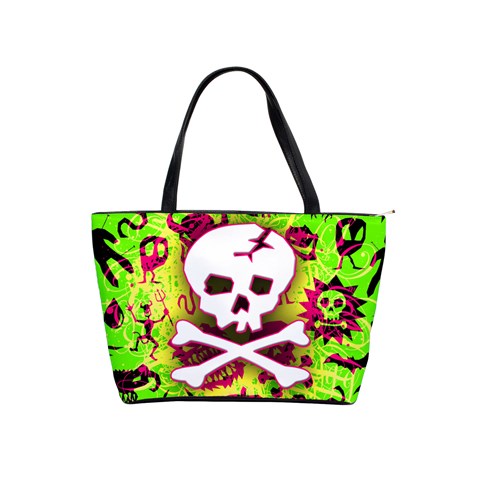 Deathrock Skull & Crossbones Classic Shoulder Handbag from ZippyPress Front