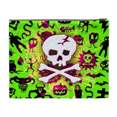 Deathrock Skull & Crossbones Cosmetic Bag (XL) from ZippyPress Back