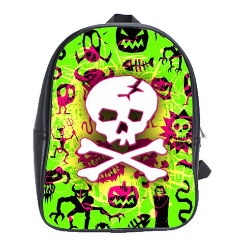 Deathrock Skull & Crossbones School Bag (Large) from ZippyPress Front