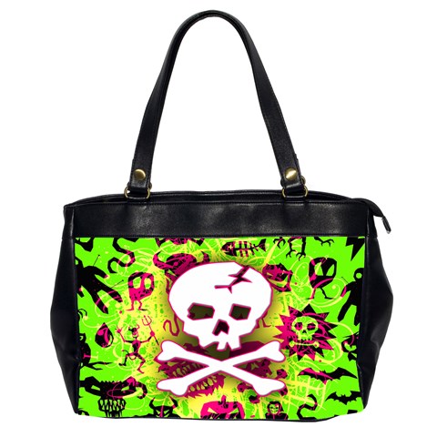 Deathrock Skull & Crossbones Oversize Office Handbag (Two Sides) from ZippyPress Front