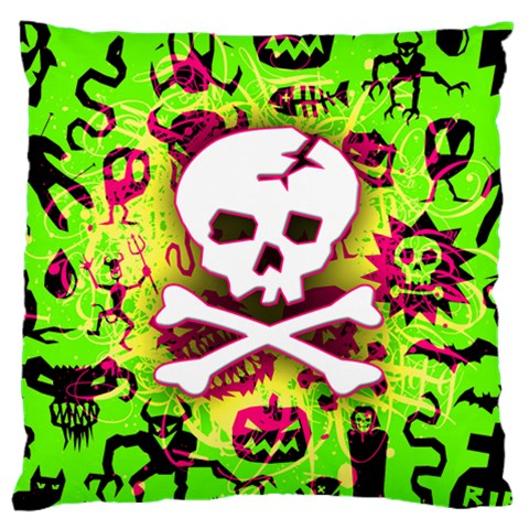 Deathrock Skull & Crossbones Large Cushion Case (Two Sides) from ZippyPress Front