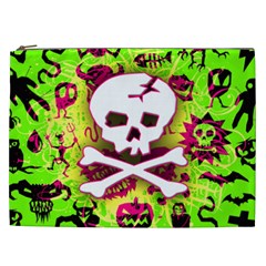 Deathrock Skull & Crossbones Cosmetic Bag (XXL) from ZippyPress Front