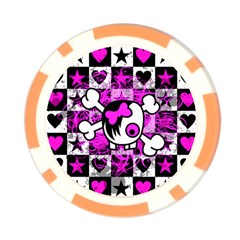 Emo Scene Girl Skull Poker Chip Card Guard (10 pack) from ZippyPress Back