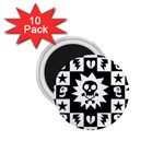 Gothic Punk Skull 1.75  Magnet (10 pack) 