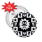 Gothic Punk Skull 2.25  Button (10 pack)