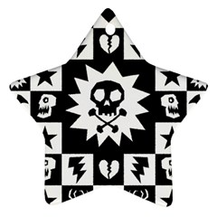 Gothic Punk Skull Star Ornament (Two Sides) from ZippyPress Back