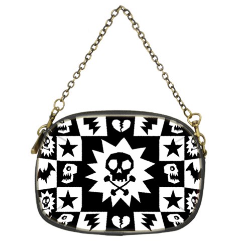 Gothic Punk Skull Chain Purse (Two Sides) from ZippyPress Front