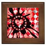 Love Heart Splatter Framed Tile