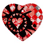 Love Heart Splatter Ornament (Heart)