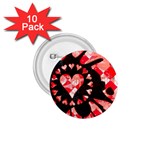 Love Heart Splatter 1.75  Button (10 pack) 