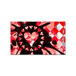 Love Heart Splatter Sticker Rectangular (100 pack)