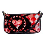 Love Heart Splatter Shoulder Clutch Bag