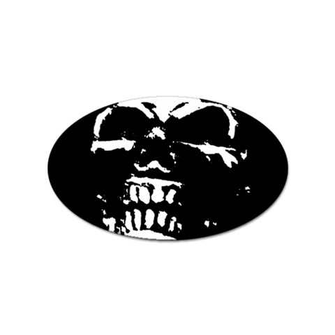 Morbid Skull Sticker (Oval) from ZippyPress Front