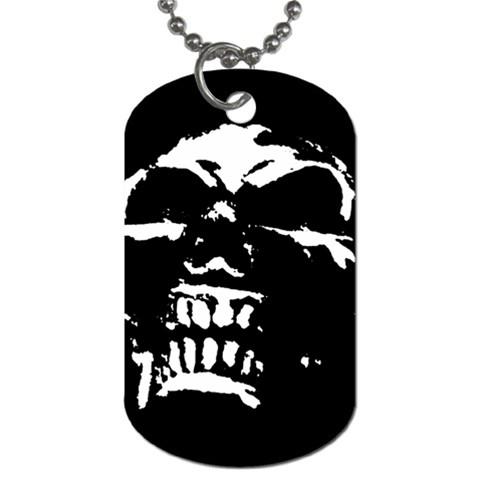 Morbid Skull Dog Tag (One Side) from ZippyPress Front