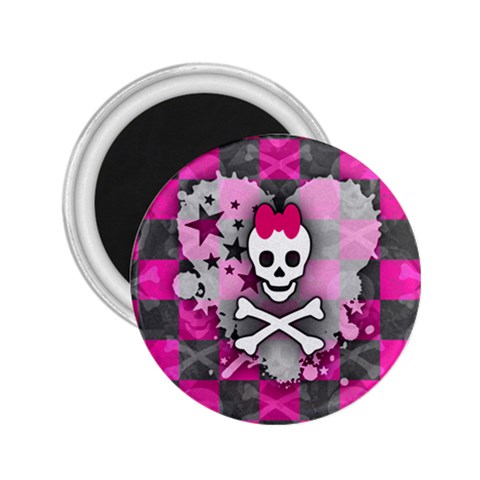 Princess Skull Heart 2.25  Magnet from ZippyPress Front