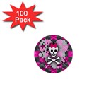 Princess Skull Heart 1  Mini Button (100 pack) 