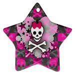 Princess Skull Heart Star Ornament (Two Sides)