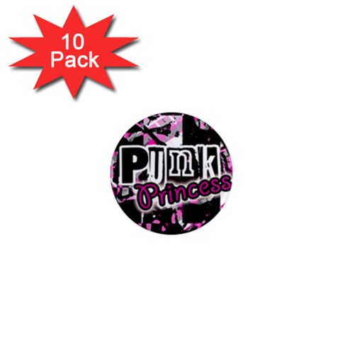 Punk Princess 1  Mini Magnet (10 pack)  from ZippyPress Front