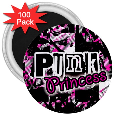 Punk Princess 3  Magnet (100 pack) from ZippyPress Front