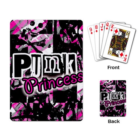 Punk Princess Playing Cards Single Design from ZippyPress Back