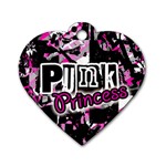 Punk Princess Dog Tag Heart (One Side)