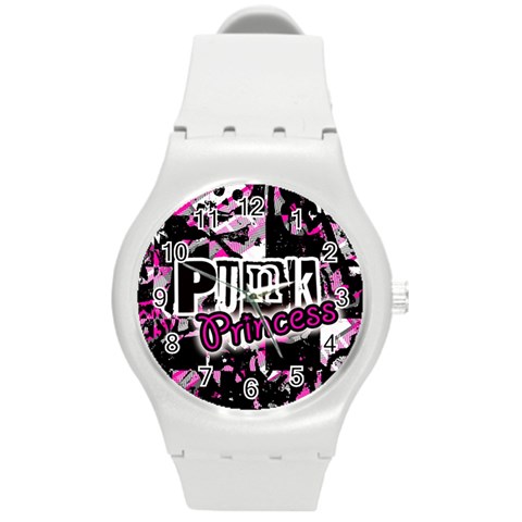 Punk Princess Round Plastic Sport Watch Medium from ZippyPress Front