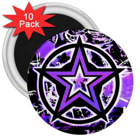 Purple Star 3  Magnet (10 pack) from ZippyPress Front