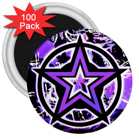 Purple Star 3  Magnet (100 pack) from ZippyPress Front