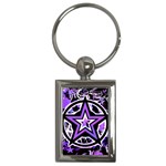 Purple Star Key Chain (Rectangle)
