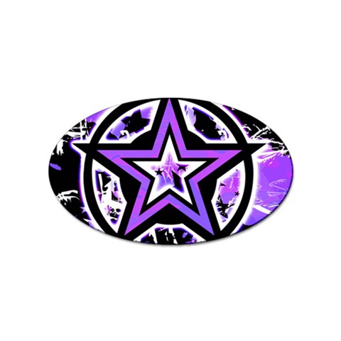 Purple Star Sticker (Oval) from ZippyPress Front