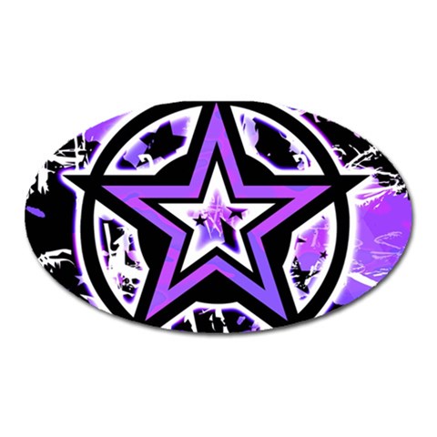 Purple Star Magnet (Oval) from ZippyPress Front