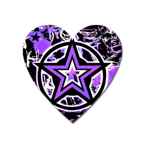 Purple Star Magnet (Heart) from ZippyPress Front