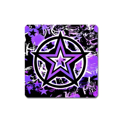 Purple Star Magnet (Square) from ZippyPress Front