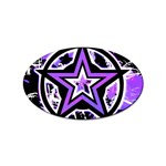 Purple Star Sticker Oval (100 pack)
