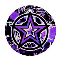 Purple Star Round Ornament (Two Sides) from ZippyPress Back