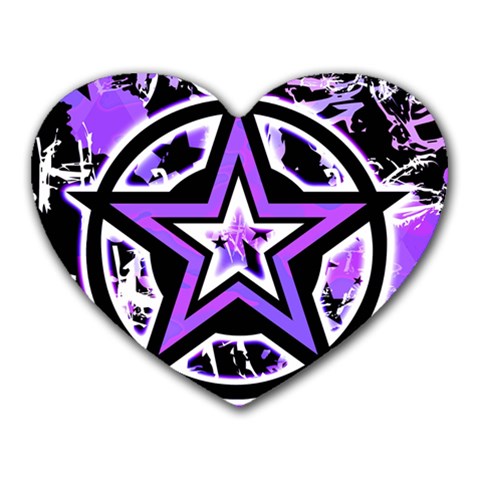 Purple Star Mousepad (Heart) from ZippyPress Front